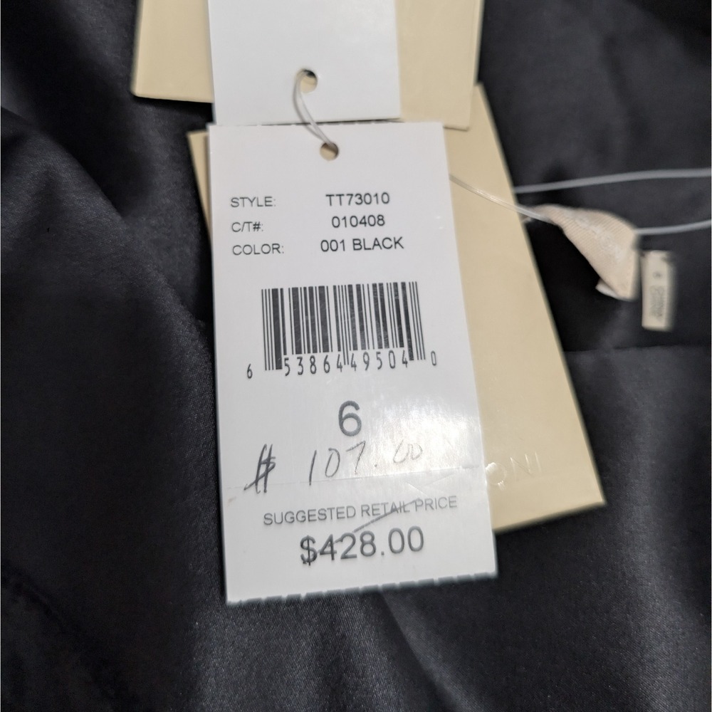 NWT Magaschoni Luxury Skirt Silk Black Pleated Hand Beaded Whimsigoth Sz 6 $428 - Picture 6 of 16